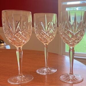 Vintage Cristal D’Arques wine glasses/water goblets (set of 3)